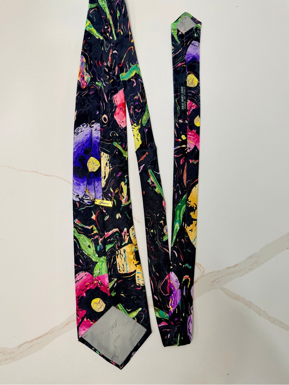 Vintage Brioni 100% Silk Abstract Floral Made in Italy Luxury Designer - Picture 4 of 5